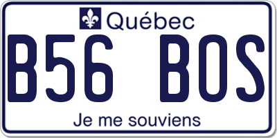 QC license plate B56BOS