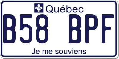 QC license plate B58BPF
