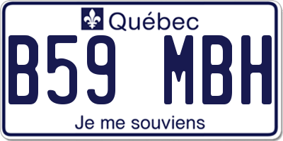QC license plate B59MBH
