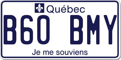 QC license plate B60BMY