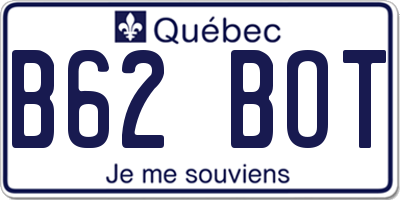 QC license plate B62BOT