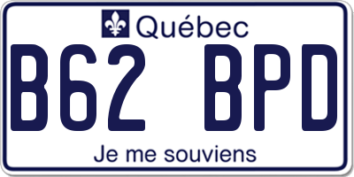 QC license plate B62BPD