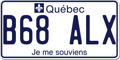 QC license plate B68ALX