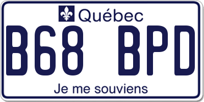QC license plate B68BPD