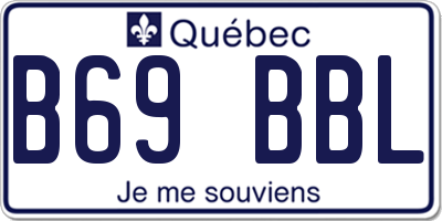 QC license plate B69BBL