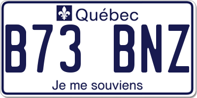 QC license plate B73BNZ