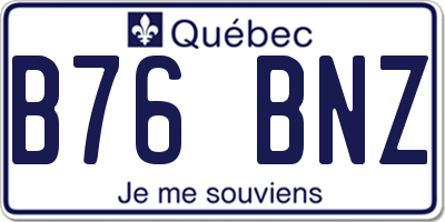 QC license plate B76BNZ