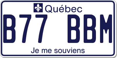 QC license plate B77BBM