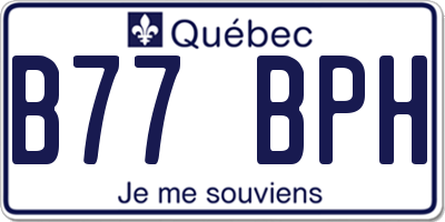QC license plate B77BPH