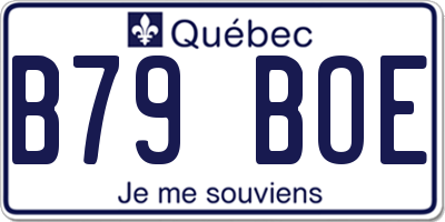 QC license plate B79BOE
