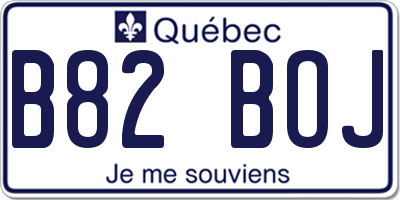 QC license plate B82BOJ