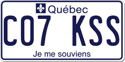 QC license plate C07KSS