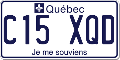 QC license plate C15XQD