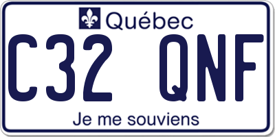 QC license plate C32QNF