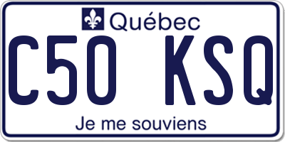 QC license plate C50KSQ