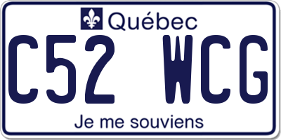 QC license plate C52WCG