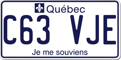 QC license plate C63VJE