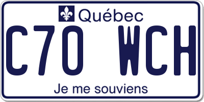QC license plate C70WCH