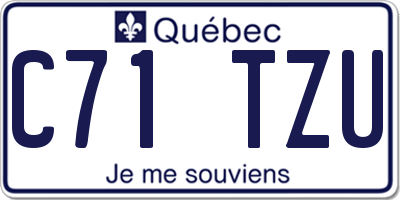 QC license plate C71TZU