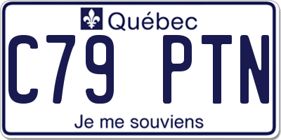QC license plate C79PTN