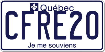 QC license plate CFRE2O