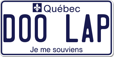 QC license plate D00LAP