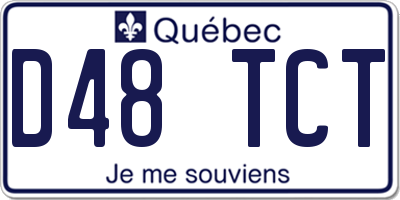 QC license plate D48TCT