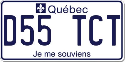 QC license plate D55TCT