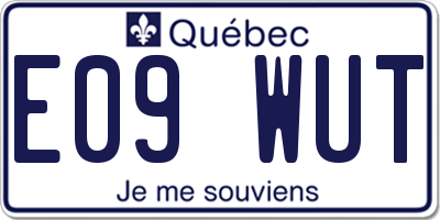 QC license plate E09WUT