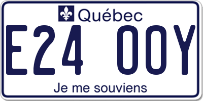 QC license plate E24OOY