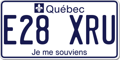 QC license plate E28XRU