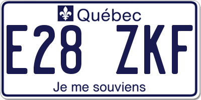 QC license plate E28ZKF