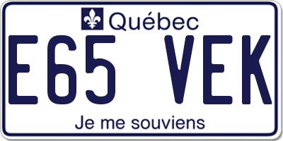 QC license plate E65VEK