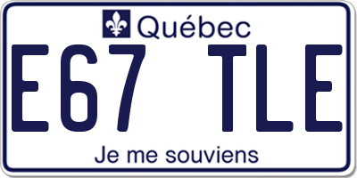 QC license plate E67TLE
