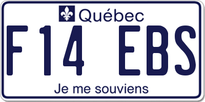 QC license plate F14EBS