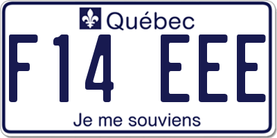QC license plate F14EEE