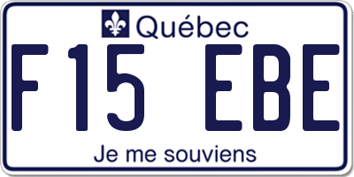 QC license plate F15EBE