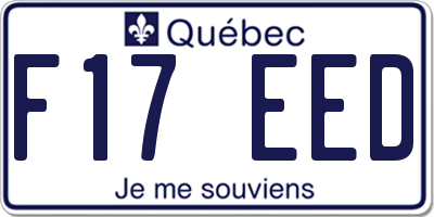 QC license plate F17EED