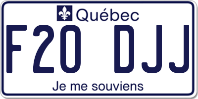 QC license plate F20DJJ