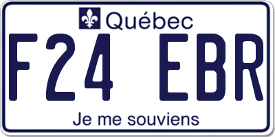 QC license plate F24EBR