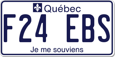 QC license plate F24EBS
