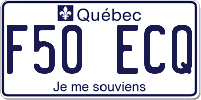 QC license plate F50ECQ
