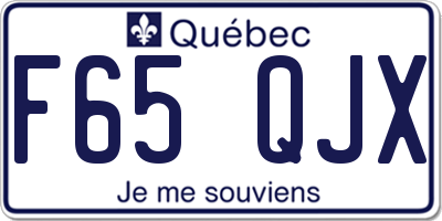 QC license plate F65QJX