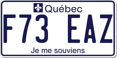 QC license plate F73EAZ