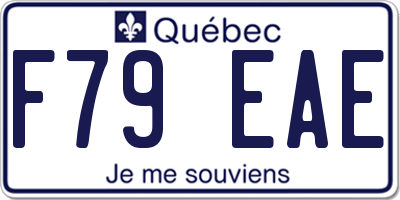 QC license plate F79EAE