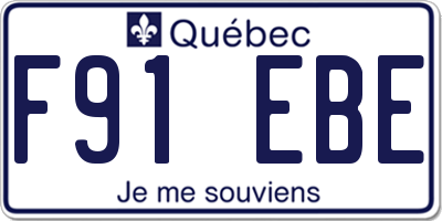 QC license plate F91EBE