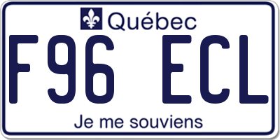 QC license plate F96ECL