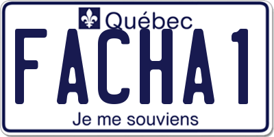 QC license plate FACHA1