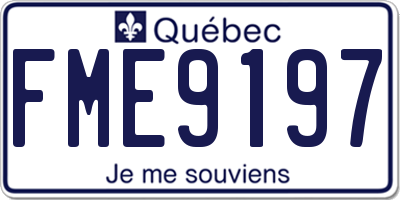 QC license plate FME9197