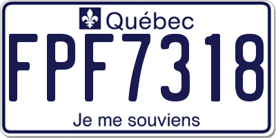 QC license plate FPF7318
